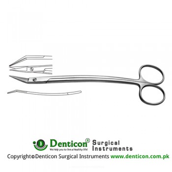 Dean Tonsil Scissor Toothed - Angled Upwards Stainless Steel, 17.5 cm - 7"